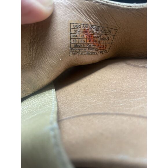 UGG Gold Leather Kamile Cross Strap Comfort Sandals Women Sz 10M US/41EU 1111040 - Picture 11 of 16